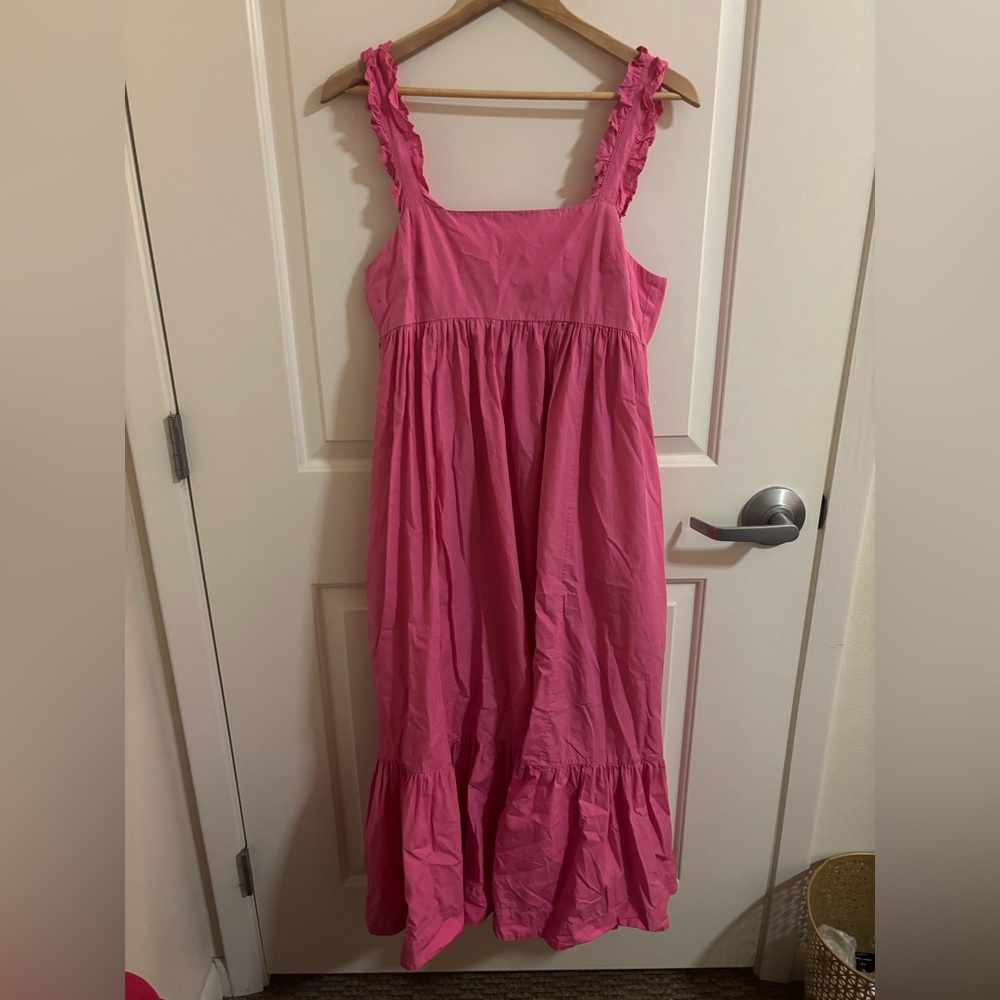 Free People Isabella Maxi Dress Pink, 100% Cotton, Bohemian Beach, Size XS - Picture 2 of 5